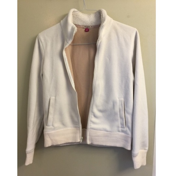 Old Navy cream zip fleece jacket - Picture 1 of 4