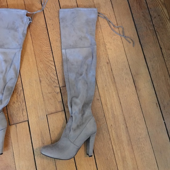 Taupe color Steve Madden over the knee boots