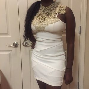 White fitted dress