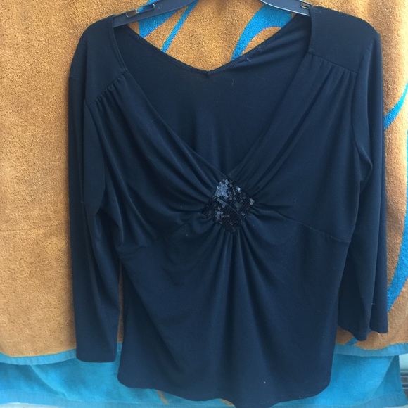 Large black dress top