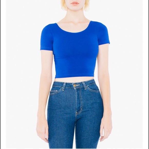Navy Blue Crop Top