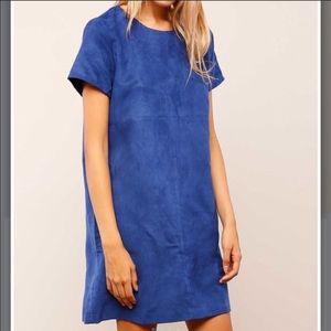 Blue suede lulu's dress