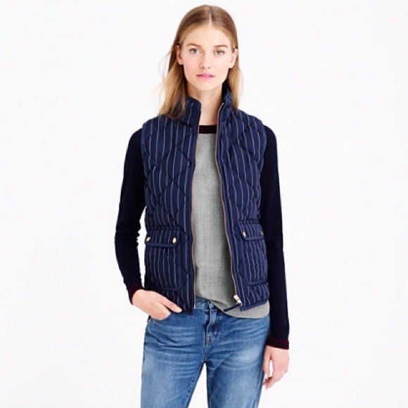 J Crew excursion vest in pinstripe