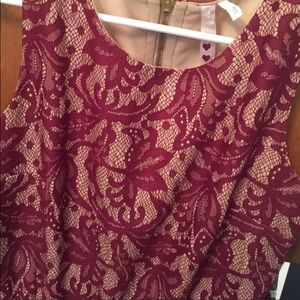 Maroon laced dress