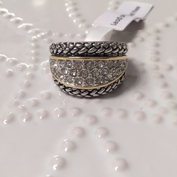 Two Tone CZ Pave Band - 7191