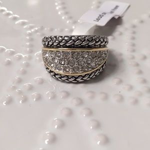 Two Tone CZ Pave Band - 7191