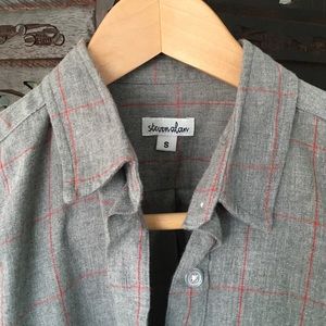 Classic Steven Alan flannel button down shirt
