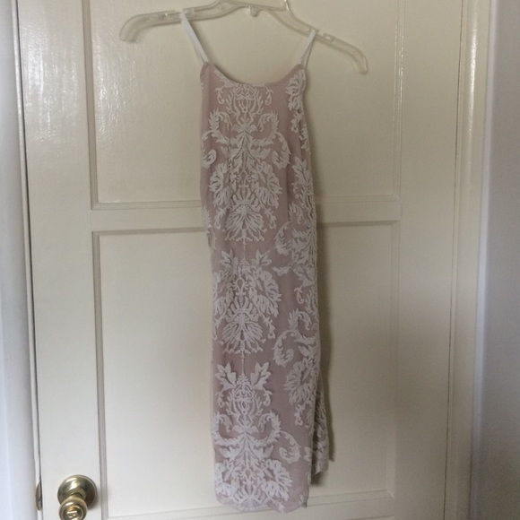 LF Angel Biba cream lace mini dress