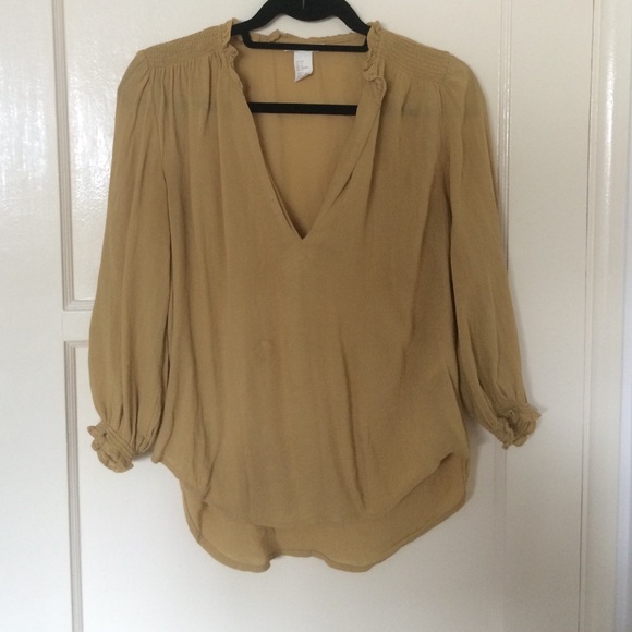 H&M mustard blouse