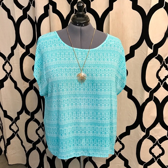 torrid Tops - Torrid Blue Printed Top