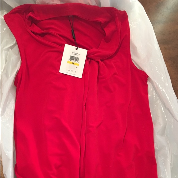 Red no sleeve shirt