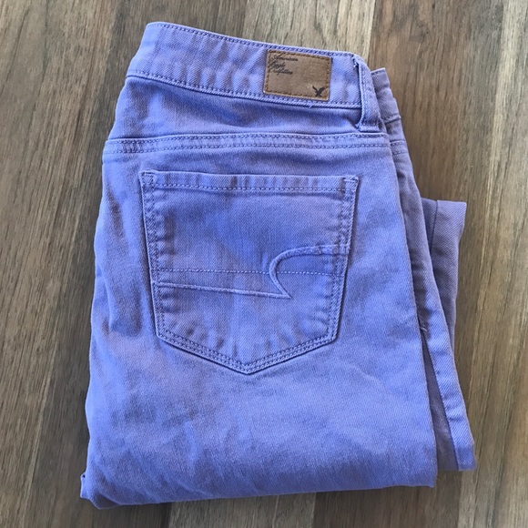 Purple American Eagle Skinny Jeans as 6