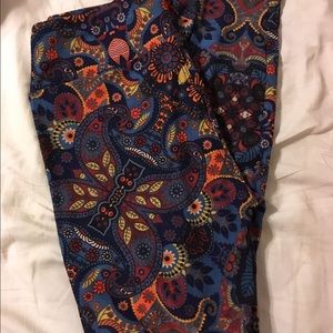 LulaRoe OS Paisley Sunflowers Unicorn Leggings
