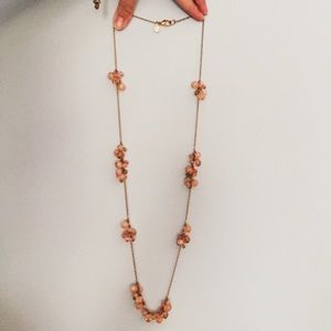 Blush beaded necklace from Anthropologie