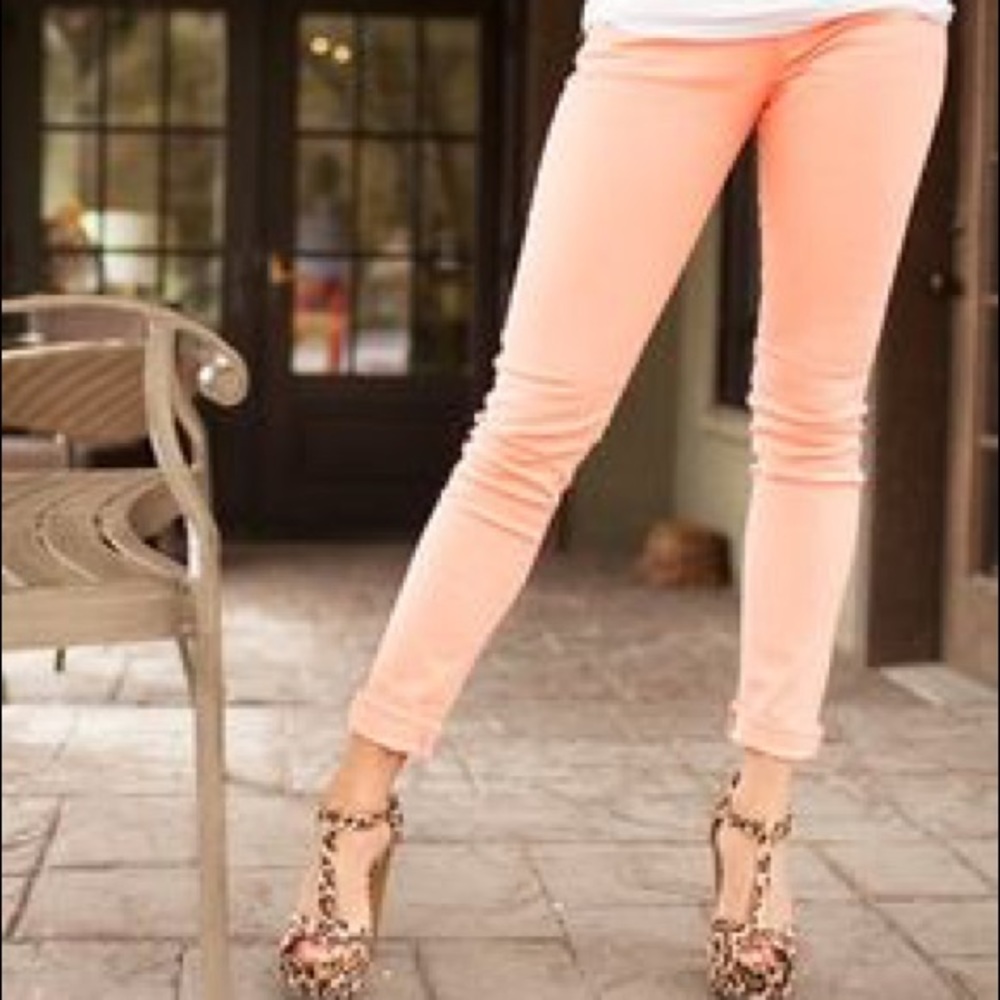 Pink skinny jeans