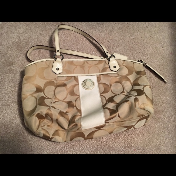 Cream Coach Purse
