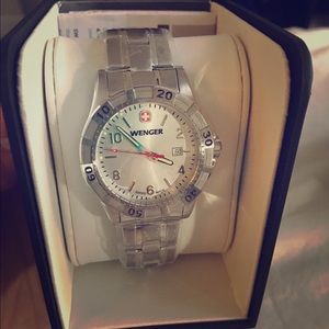 Unisex Wenger Swiss silver watch