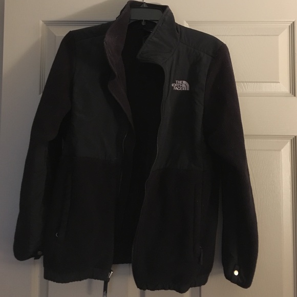 Black North Face zip up jacket