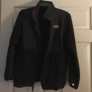 Black North Face zip up jacket