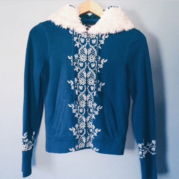 Lucky Brand Embroidered Lined Jacket