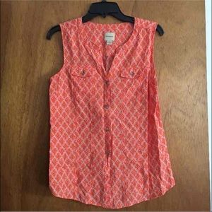Sleeveless Button Down Shirt