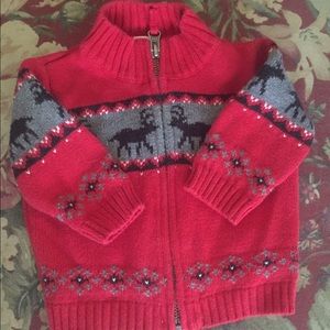 Knit Christmas baby sweater