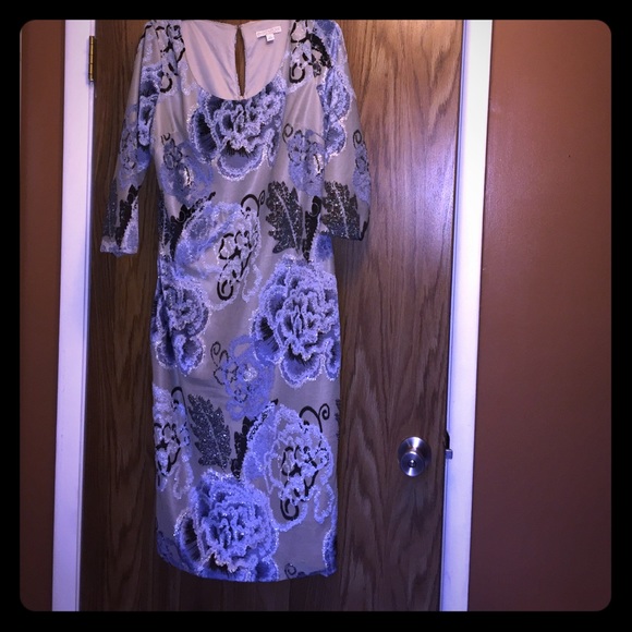 Eva Mendes NY&Company Dress Gray/Blue/Silver