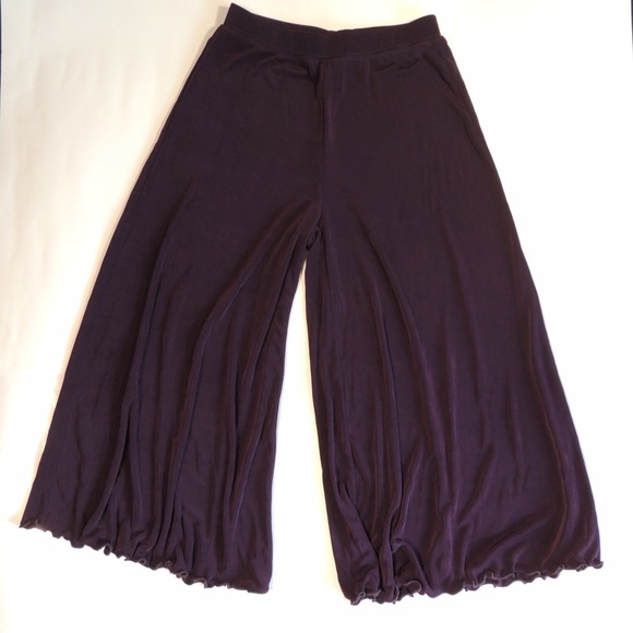 Pants - Purple Stretch Culottes