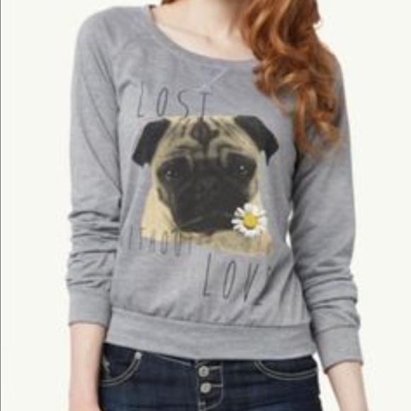Grey Pug Pullover