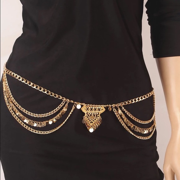 Gold hip body chain - Picture 3 of 3