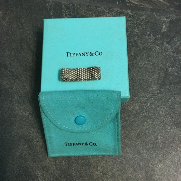 Authentic Tiffany & Co. somerset mesh ring.