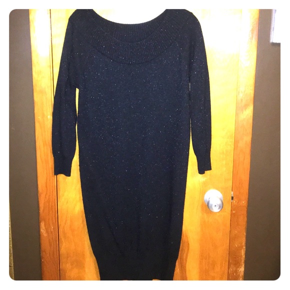 Black, sparkle Calvin Klein Sweater Dress