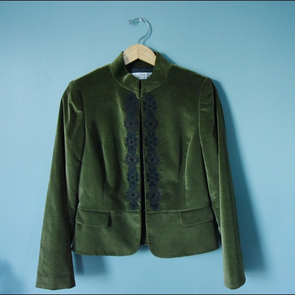 Tahari Green Velvet Blazer 💎✨HOST PICK✨💎