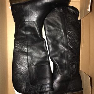 Black FRYE Paige tall riding boots