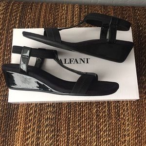 Alfani Voyage New Black Wedge Sandal