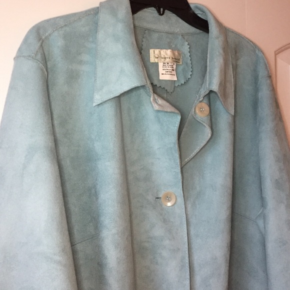 Baby Blue Women's Velvety Coat - 20W EUC