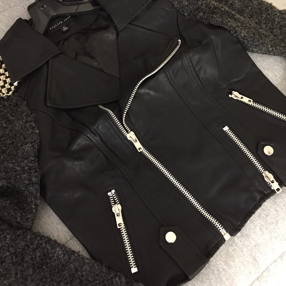 Silver studded leather jacket. - Picture 4 of 4