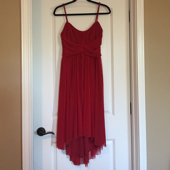 London Times Red Hi Lo Dress