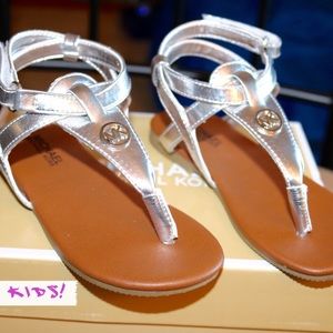 🔥💲⬇️Kids MK Silver Sandals