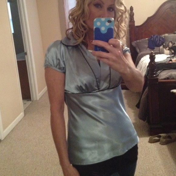 💥Blue silky dress top💥