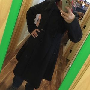 Black Asymmetrical Peacoat