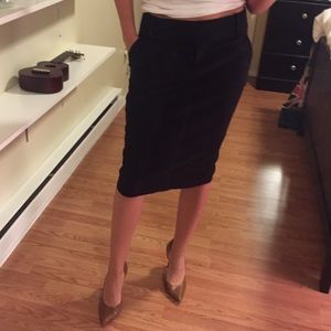 Black pencil skirt