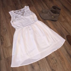 Lace White Dress