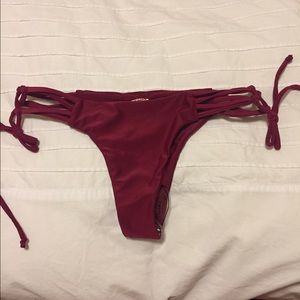 Red Brazilian bikini bottoms