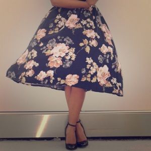 Retro flower skirt