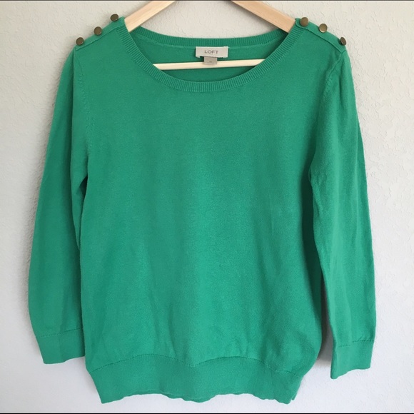 Kelly Green Sweater 100% Cotton