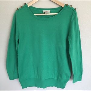 Kelly Green Sweater 100% Cotton
