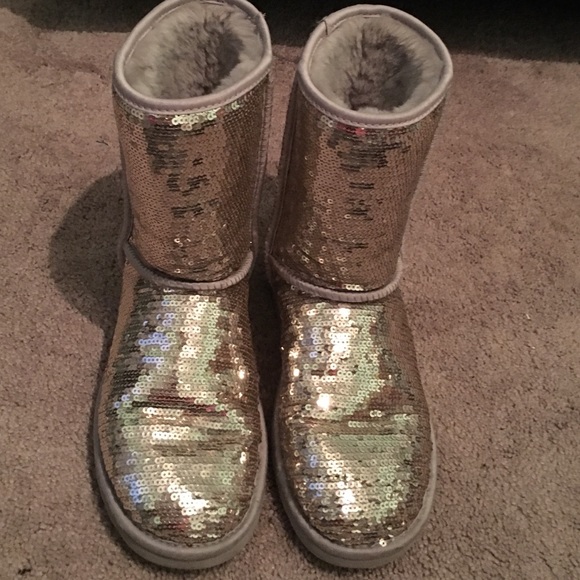 UGG Shoes - silver sequin uggs size 8