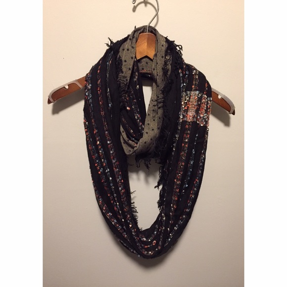 Anthropologie Mixed Media Infinity Scarf