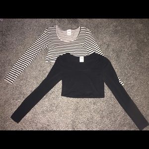 NWOT Victoria secret pink long sleeve crop tops